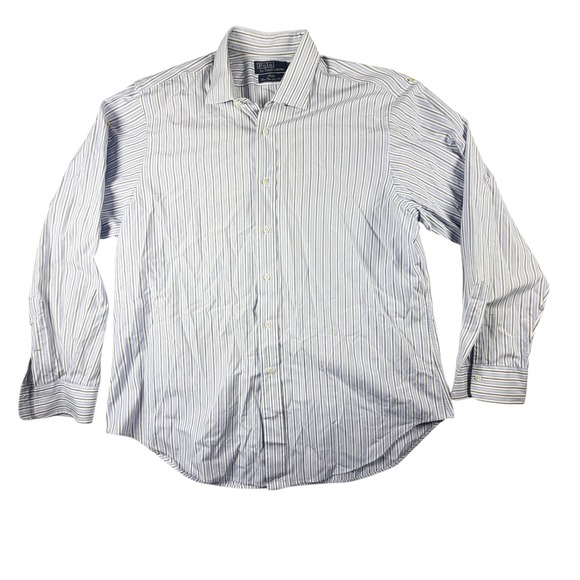 Polo Ralph Lauren Other - Polo Ralph Lauren Dress Shirt Men's 17 35 Blue White Striped Philip 100s